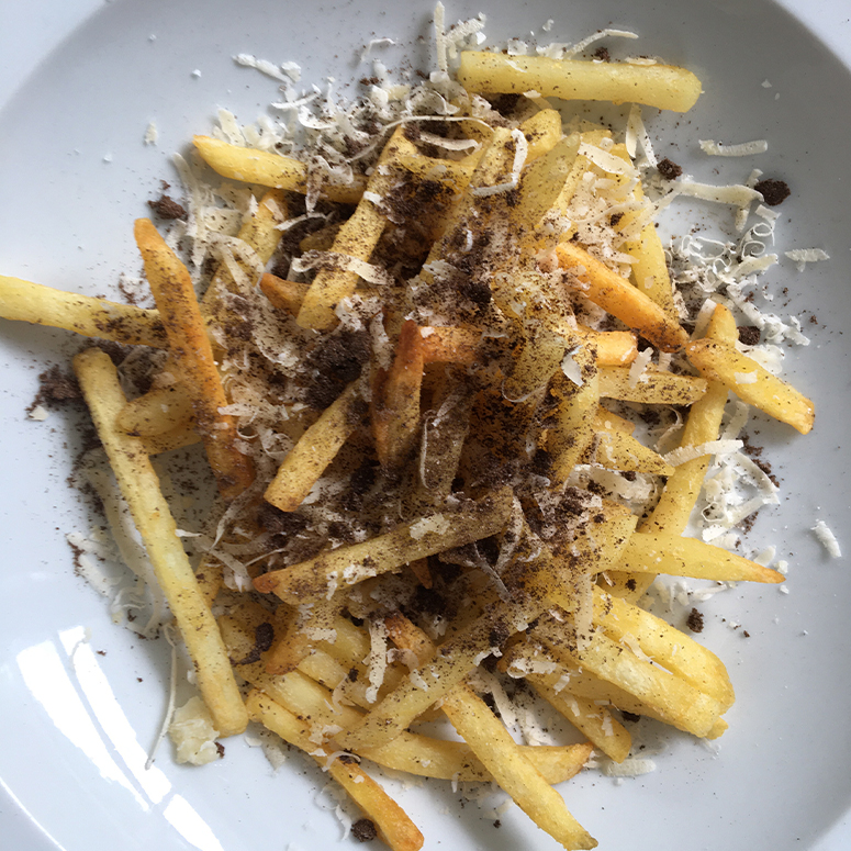 Black Truffle Powder sprinkled on fries