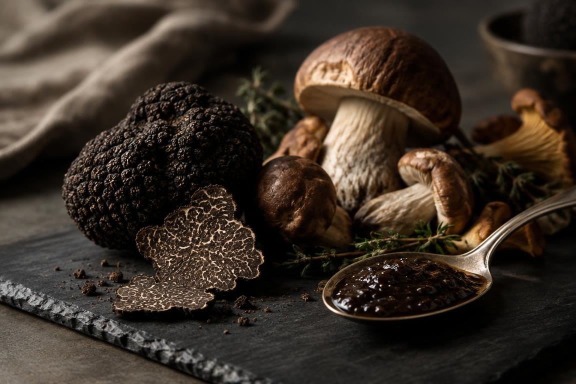 what is truffle sauce flavour shown with black truffle