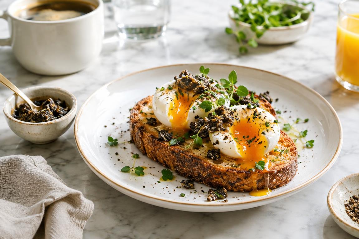truffle sauce served with eggs